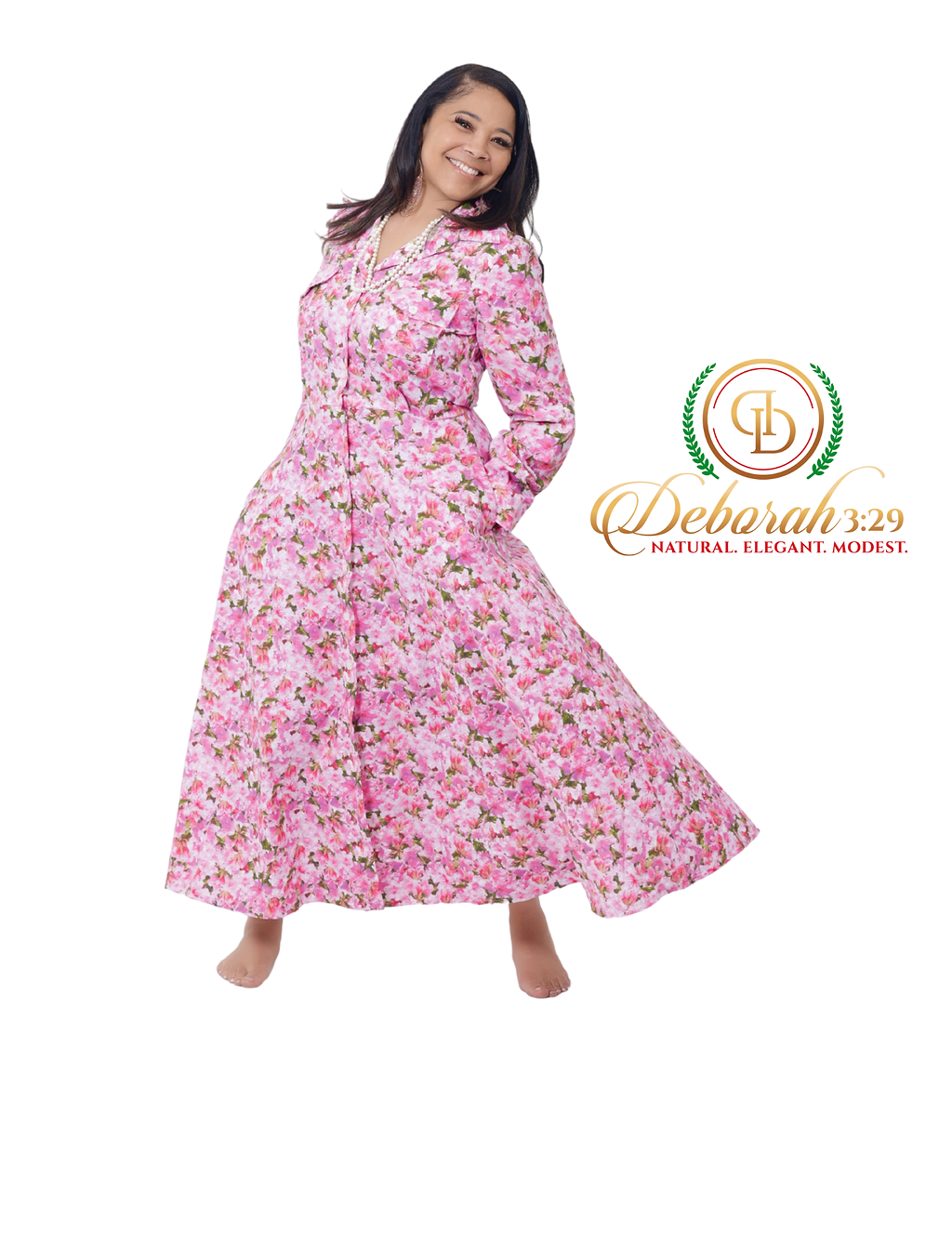 Long Sleeve Floral Button down Maxi Dress